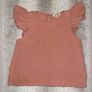 Listicle Mauve Ruffle Sleeve Blouse